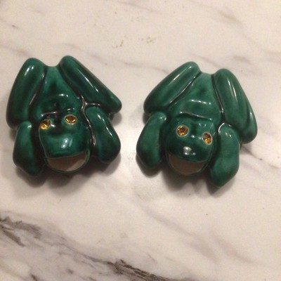 Vintage Ceramic Naughty Frogs Anatomically Correct Male & Female