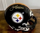 Joe Greene Signed Pittsburgh Steelers Mini Football Helmet - Bold Autograph