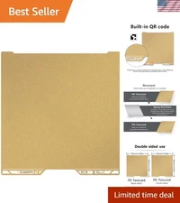 3D Printer PEI Build Plate Double Sided Textured Flexible Steel Magnet for H2...