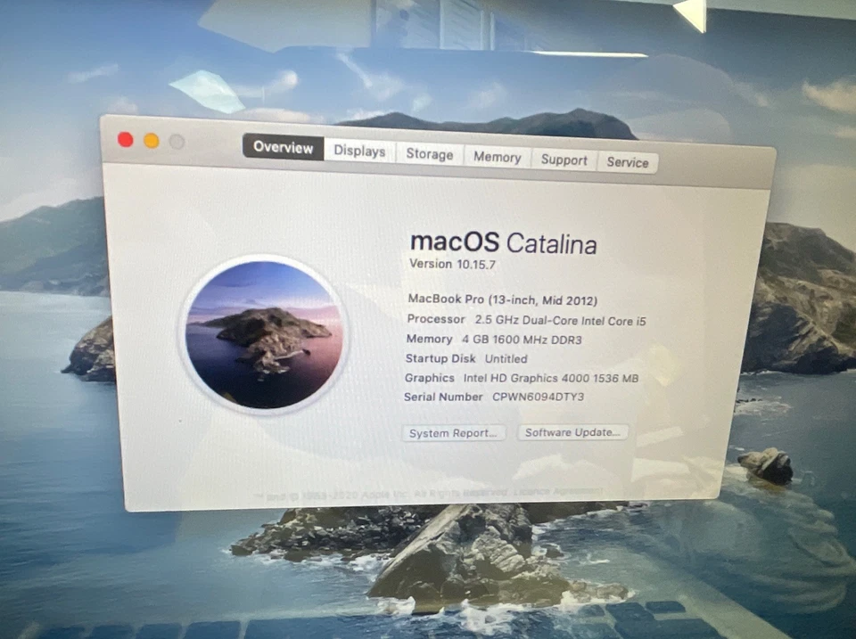 Apple MacBook Pro 9,2 2012 Core I5 , 4GB RAM , 500GB HDD Laptop - Image 2 of 4