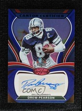 2025 Certified Canton Signatures Mirror Blue 42/50 Drew Pearson Auto HOF v9t
