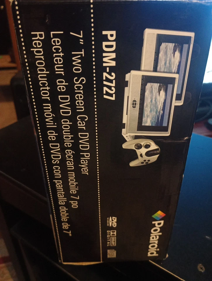(Neu) Polaroid PDM-2727 (2) 7" Zoll Bildschirm für Auto/Home mit 15 Gamecontroller - Bild 2 von 4