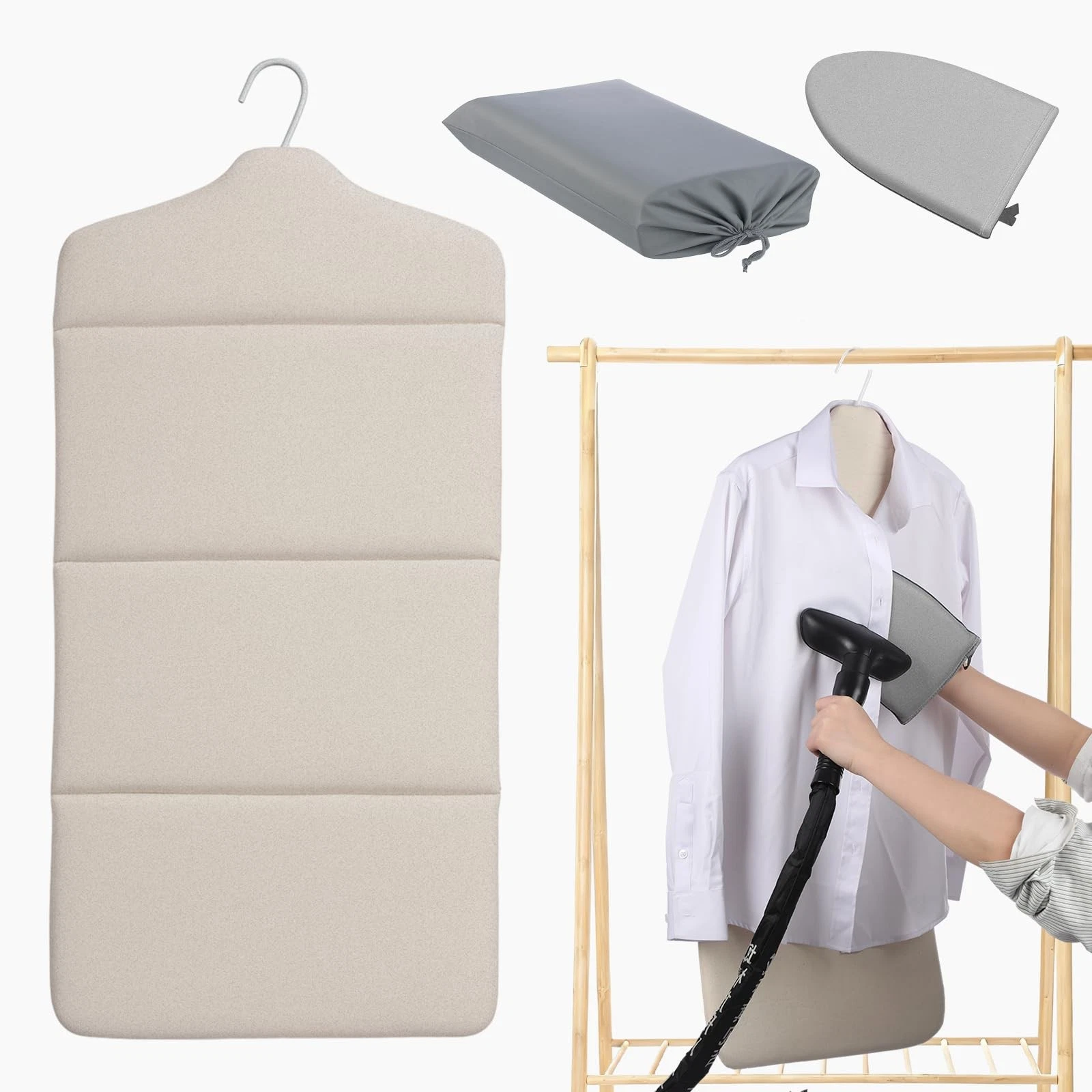 Foldable Steam Board with Ironing Glove and Storage Bag 36" x 16" Foldable St...