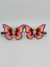 Native American beaded Butterfly Barrette