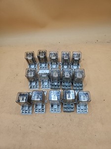 LOT OF 15 Potter & Brumfield KUP-14A35-120 Relays With Bases.  120/250VAC 3-10A