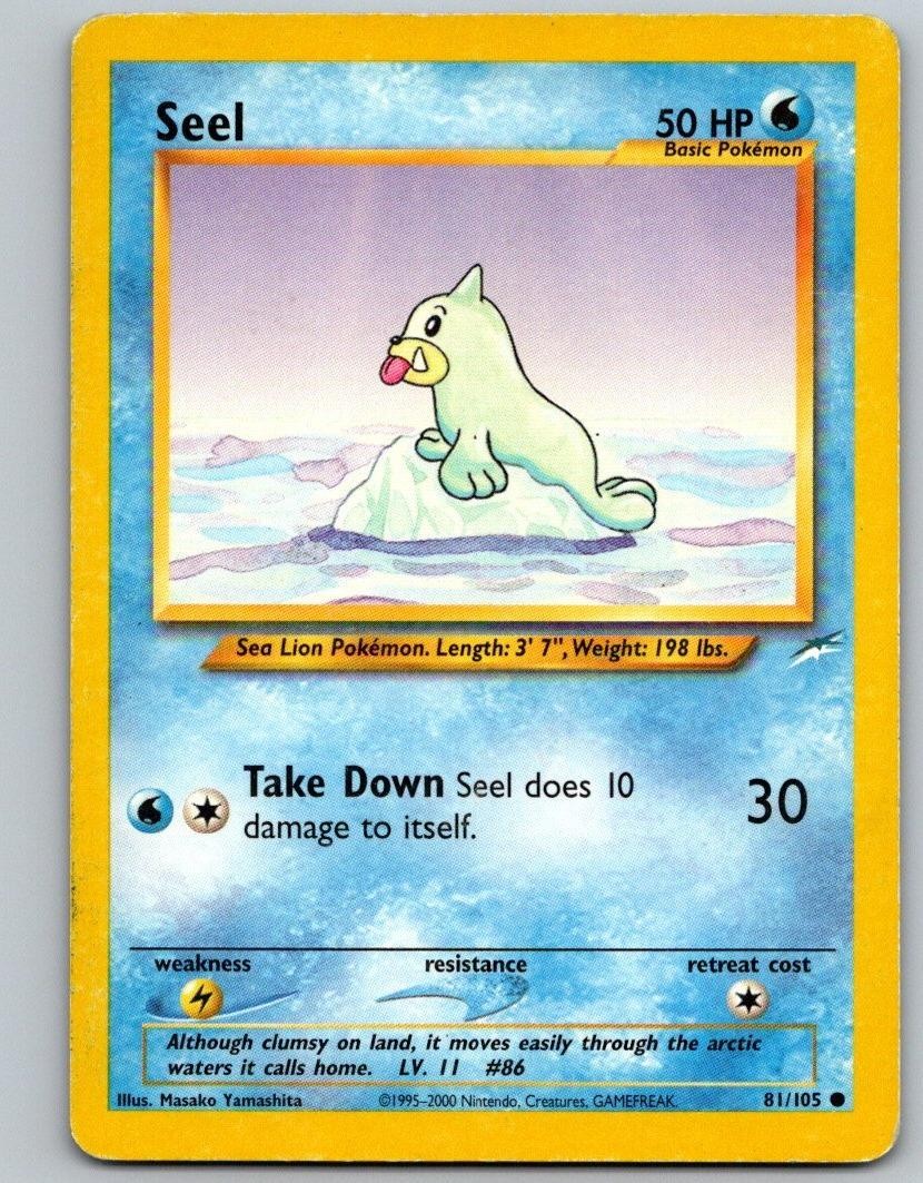 Pokemon TCG Neo Destiny - Seel 81/105 Common MP