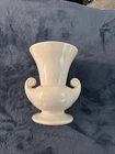McCoy Vintage White Vase, Made in USA  7 7/8” Tall Chipped