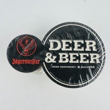 Set of 25 Jagermeister Coasters Double Sided Deer & Beer NEW SEALED