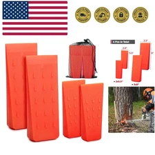 Efficient Tree Felling Wedges Kit - Serrated Edge Logging Tools with Bag