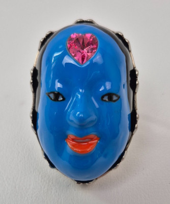 Gucci Blue Face Ring Unmasked Size Small