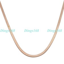 18K Rose Gold Filled Hypoallergenic 16inch 2mm Herringbone Choker Chain Necklace