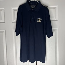 Cutter & Buck WVU Polo Shirt Mens Large Blue 2010 Final Four Indianapolis Casual