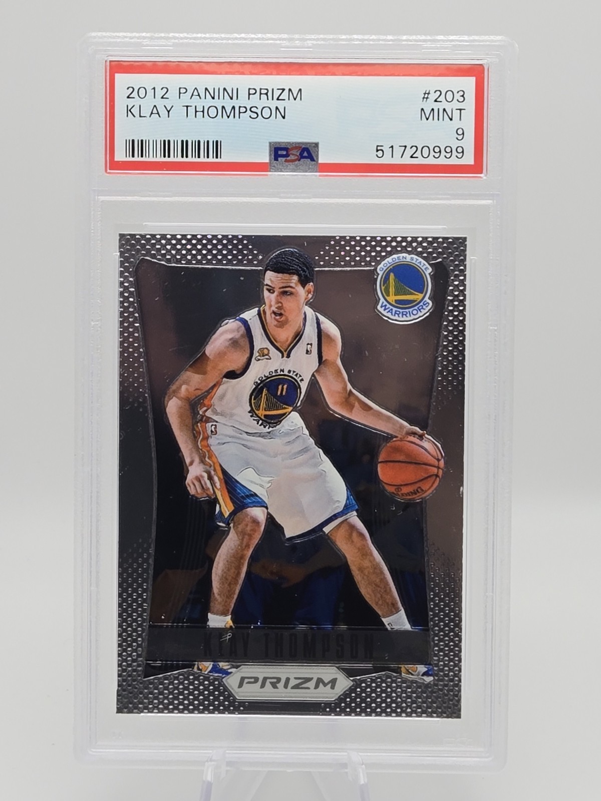 2012-13 Panini Prizm Klay Thompson #203 PSA 9 Mint Rookie RC Warriors