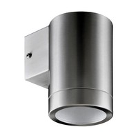 AußEnleuchte Downlight Edelstahl Glas GU10 IP54 H: 11,8 Cm In Chrom Lampe Wand