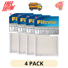  4 Pack Filtrete 20x25x1 AC Furnace Air Filter MERV 5 MPR 300 Dust
