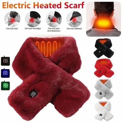 Heating Scarf USB Electric Heated Neck Wrap Heating Pad Pain Relief Three-gear T