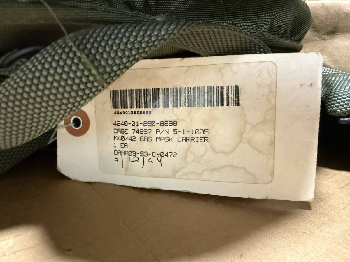 US Military M40/42 Series Chemical Biological Gas Mask Hood Bag