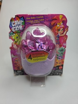 MATTEL Cave Club Dino Baby Crystals, Surprise Pet with Accessories And Slime