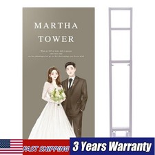 2m Iron Adjustable Height Wedding Arch Backdrop Stand Garden Arbor Frame
