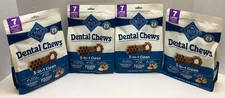 Blue Buffalo Dental Chews Natural Dog Treats, Large, Spearmint, 11oz, 4 Pack