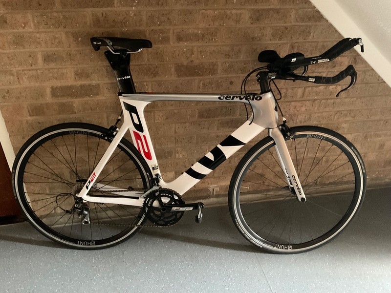 Cervelo P2 58cm Carbon Fiber Aero Tri TT Bike P-Series