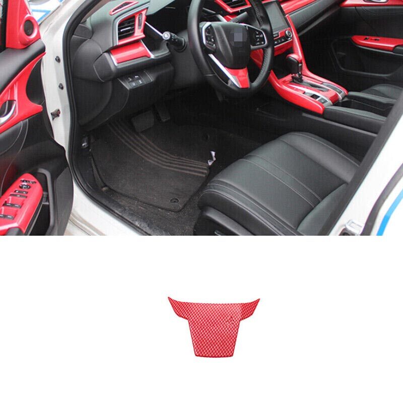 Red ABS Steering Wheel Frame Trim for Honda Civic 10th Gen 2016-2021