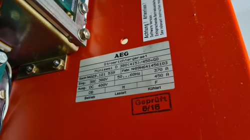 AEG Minisemi D 380(415)/450+GO Stromrichter DC Drive 180 kW + Zubehör - Bild 5 von 18