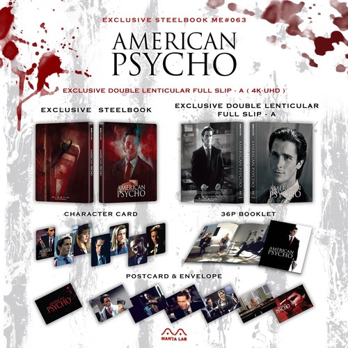 AMERICAN PSYCHO - MANTA LAB DOUBLE LENTICULAR (A) 4K + BLU RAY STEELBOOK - NEW - Picture 20 of 22