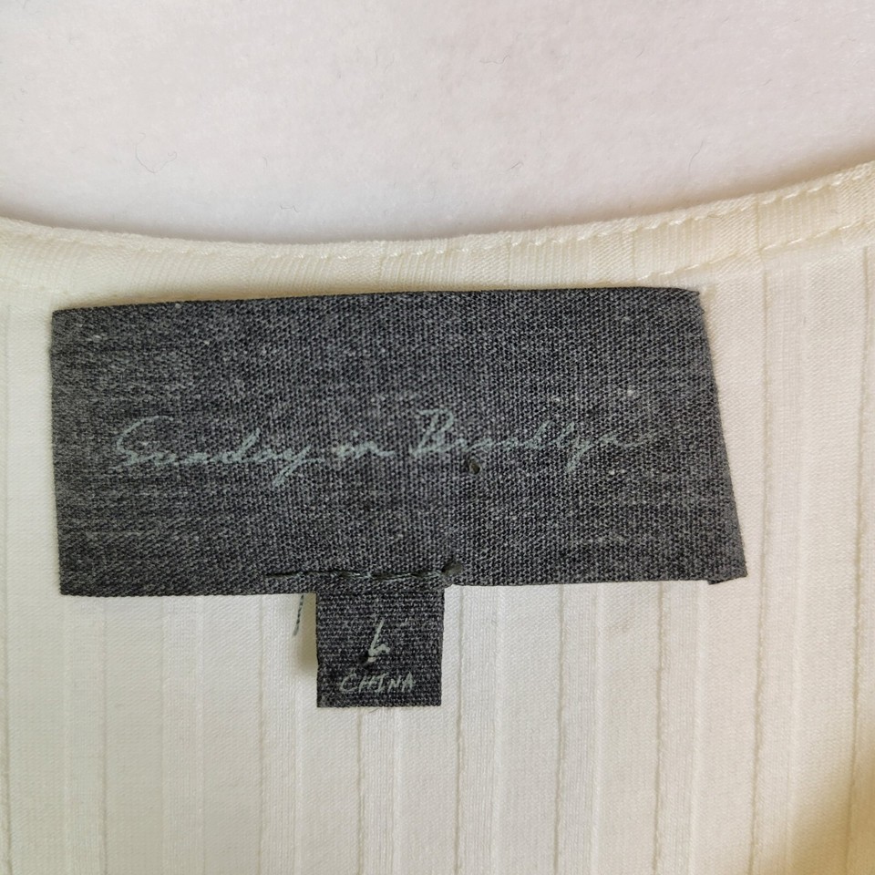 Sunday In Brooklyn Womens Maxi Tank Dress Size Large White Black