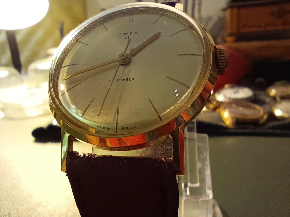 Vintage 60's Timex 21 Jewel Watch Great Britain - Immagine 4 di 4