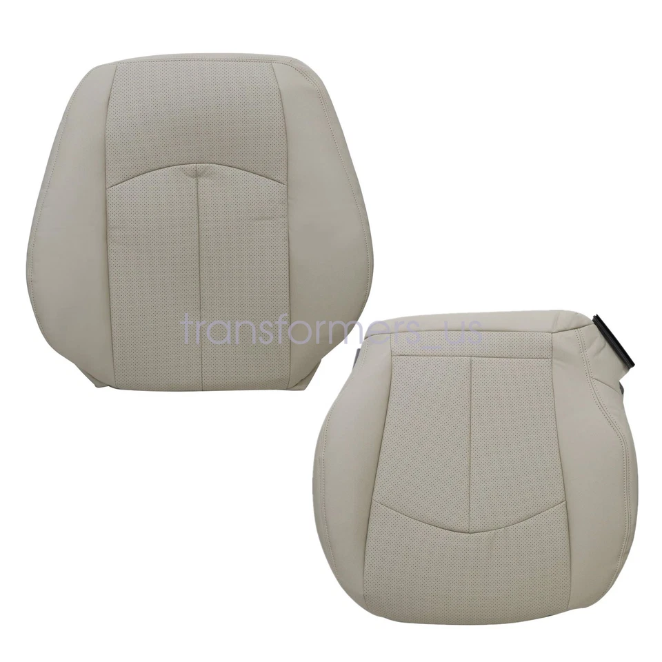 Cubierta de asiento perforada inferior y superior del lado del conductor bronceada para Mercedes Benz E320 2003 Foto 3 de 4