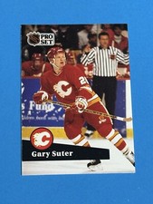 1991-92 Pro Set French Gary Suter #32 Calgary Flames (Q)