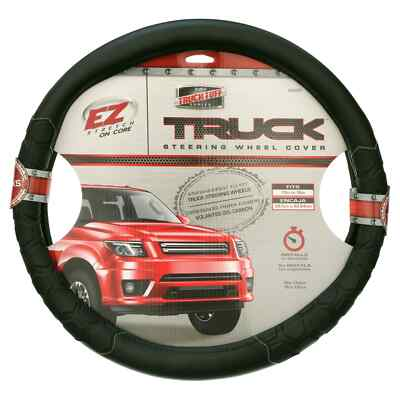 #ad Truck Tuff Heavy Duty Truck Sized Steering Wheel Cover CHOOSE GRAY OR BLACK $25.99