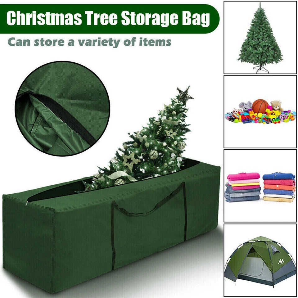 9FT Large Artificial Christmas Tree Storage Bag Zipper Container Box w/Handles - Image 4 of 4