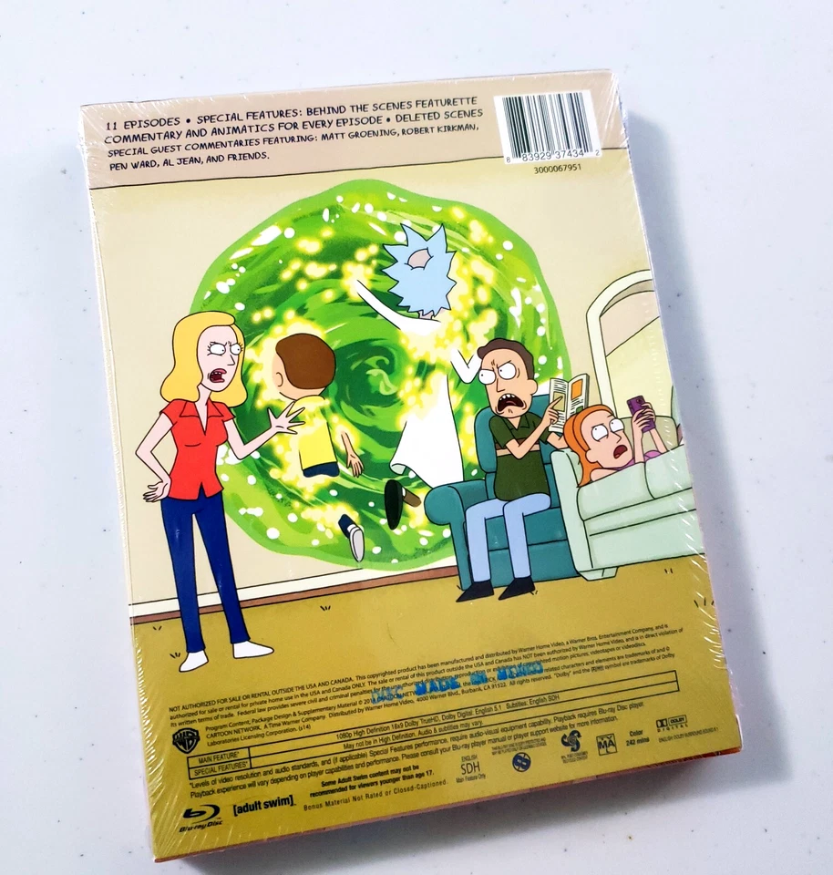 Rick and Morty: Season 1 (Blu-ray, 2013) Brand New - Factory Sealed (With Cover) - Image 2 of 4