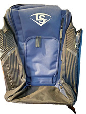Louisville Slugger Blue  Black Baseball Backpack Two Bat Slots