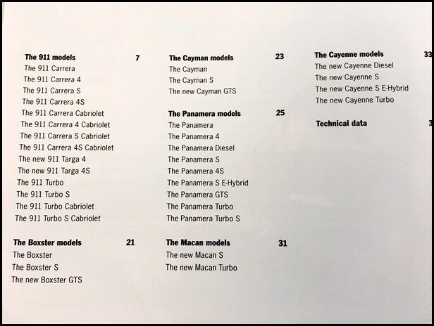 2014 Porsche 44-page Car Brochure - Macan Cayman Cayenne 911 Turbo Panamera Foto 2 de 4