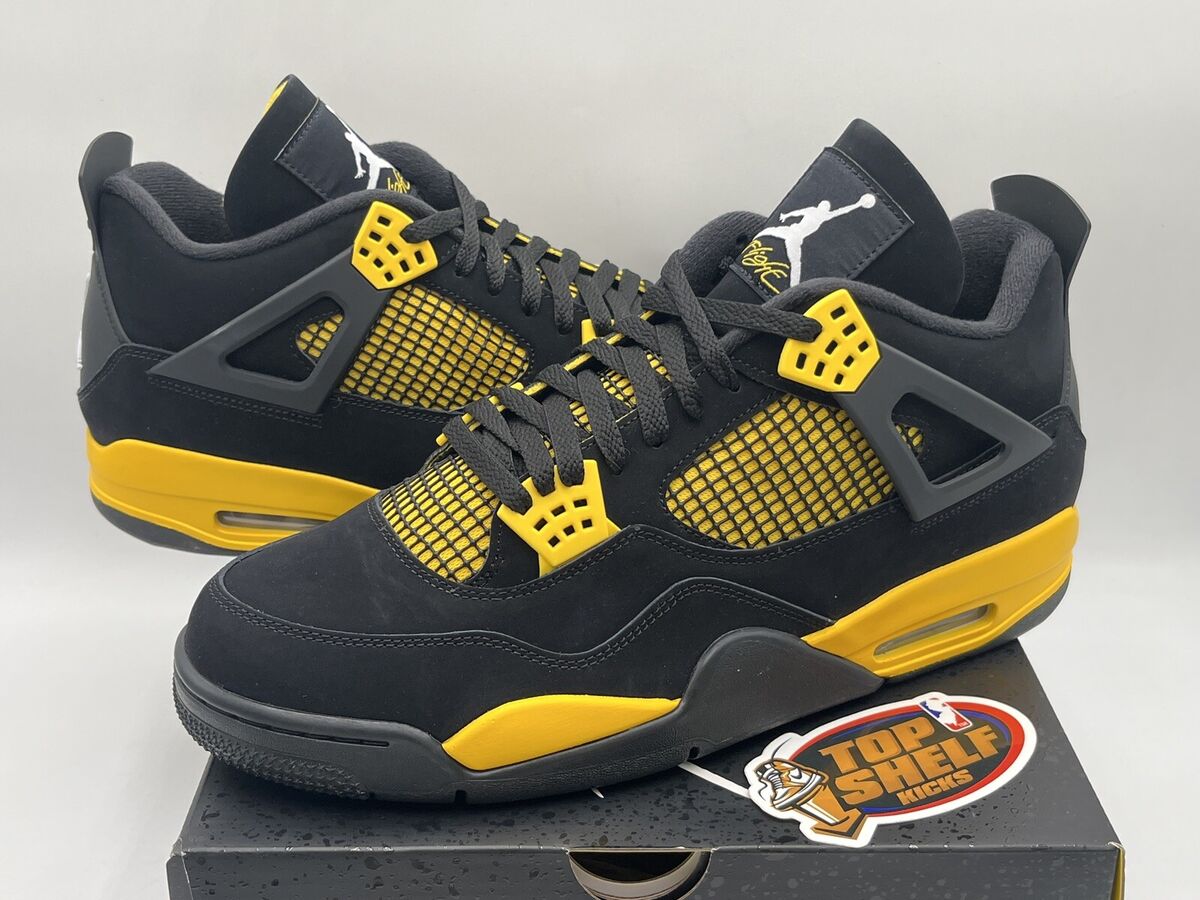 New Air Jordan 4 Thunder 2023 Size 13 Rare Retro Authentic New Air Jordan 4 Thunder 2023 Size 13 Rare Retro Authentic