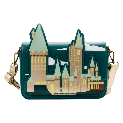 Harry Potter Golden Hogwarts Crossbody Bag by Loungefly Green