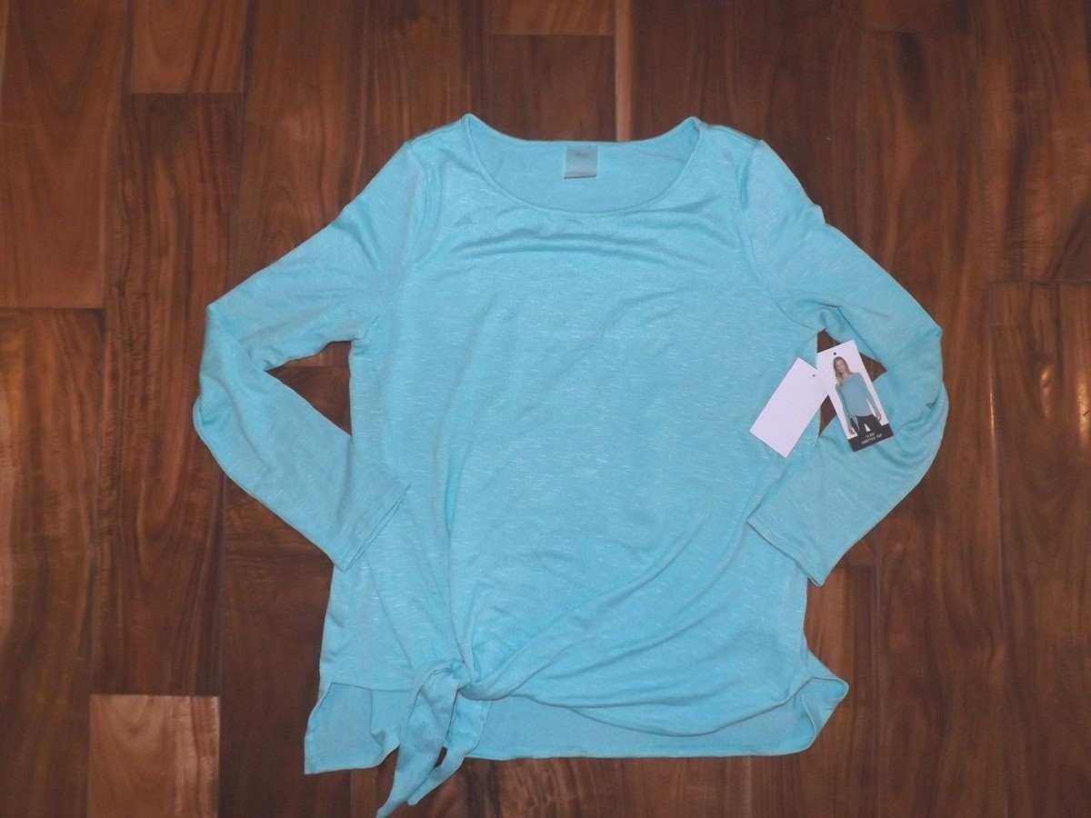 Zeroxposur Women's Flow Knotted Jade Mint Green Top Blouse