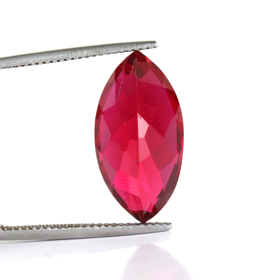 15.Carat Red Ruby Marquise Cut Lab-Created Loose Gemstone Ring Making - Image 3 of 3