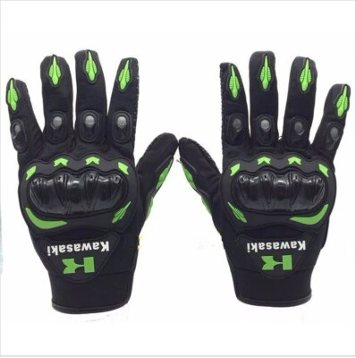 Green Kawasaki Knuckle Motorcycle Bike Enduro Gloves Cycling Motorcross 100%