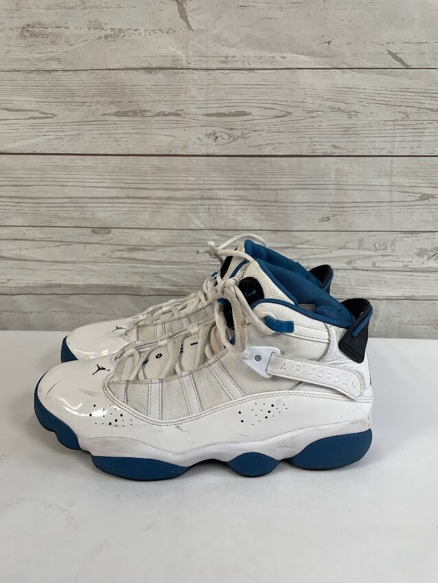 Jordan 6 Rings White/Black-Dark Marina Blue 322992-114 Sneakers Size 13 Jordan 6 Rings  main image 4