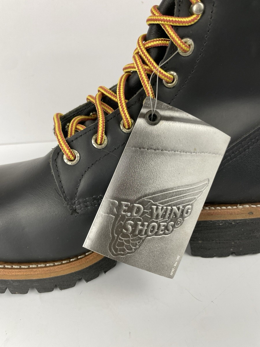 Red Wing Shoes 2218 Logger Boots Size 11D Black Leather Laces Safety Boots Red Wing 2218 | eBay main image 3