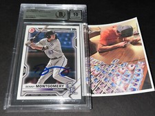 Benny Montgomery Rockies Auto SIGNED 2021 1st BOWMAN Base BECKETT BAS 10 BGS ~