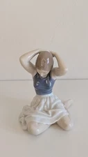 Royal Copenhagen Girl Dressing Her Hair Number 4648 Flawless Figurine