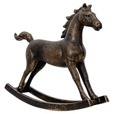 Cavallo a dondolo ferro scultura decorazione figura en stile antico 18cm