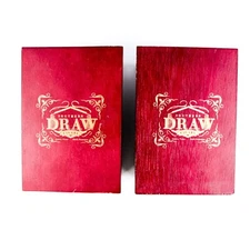 Lot of 2 Southern Draw Toro Rose of Sharon Wood Cigar Box 6.75" x 4.5" x 3.25"