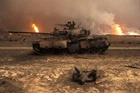 Desert Storm Photo   ---  Destroyed  Iragi  Tank