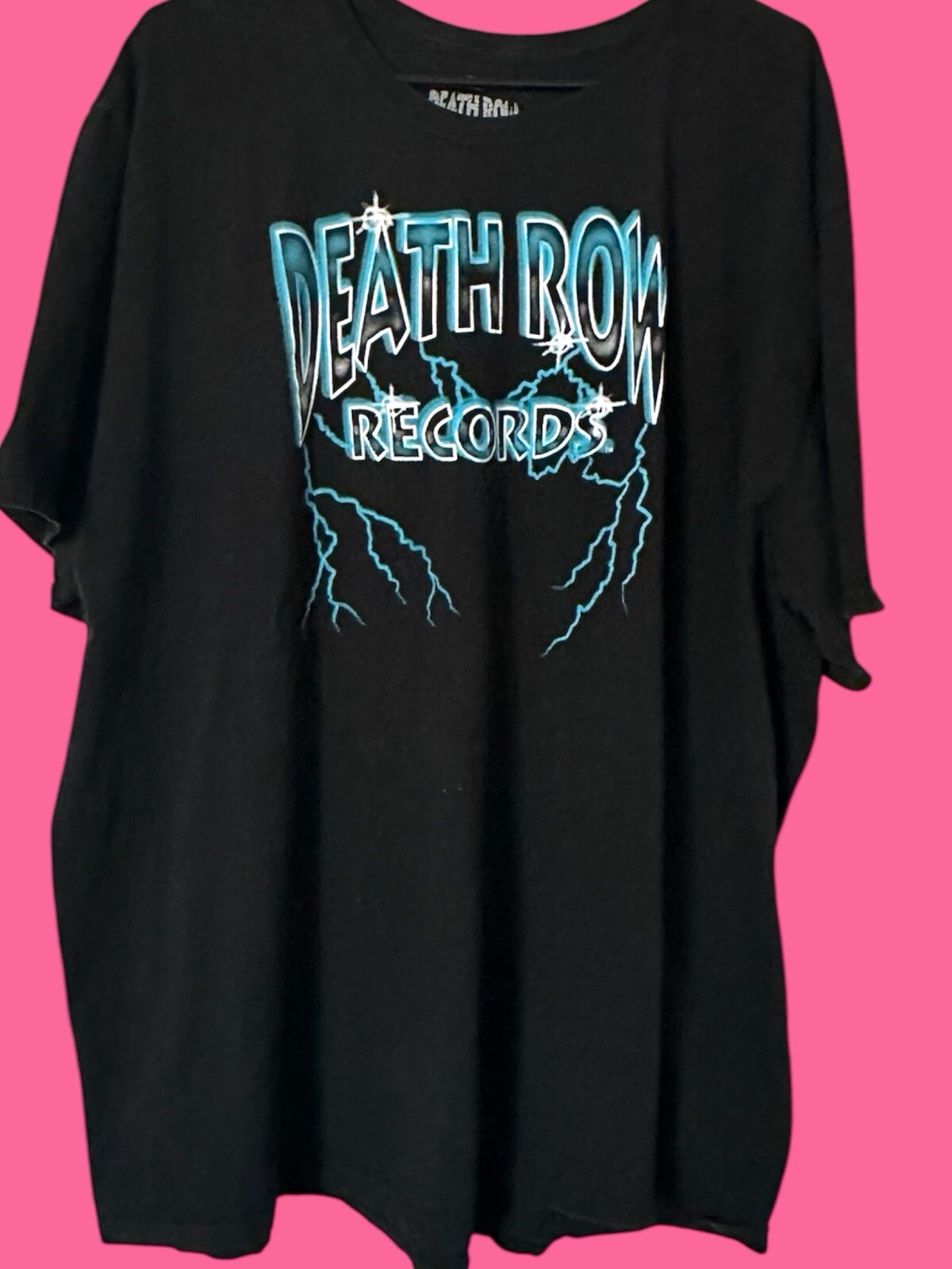 FILA T shirt grafica logo lampo Death Row Records musica nera 4XL musica hip hop